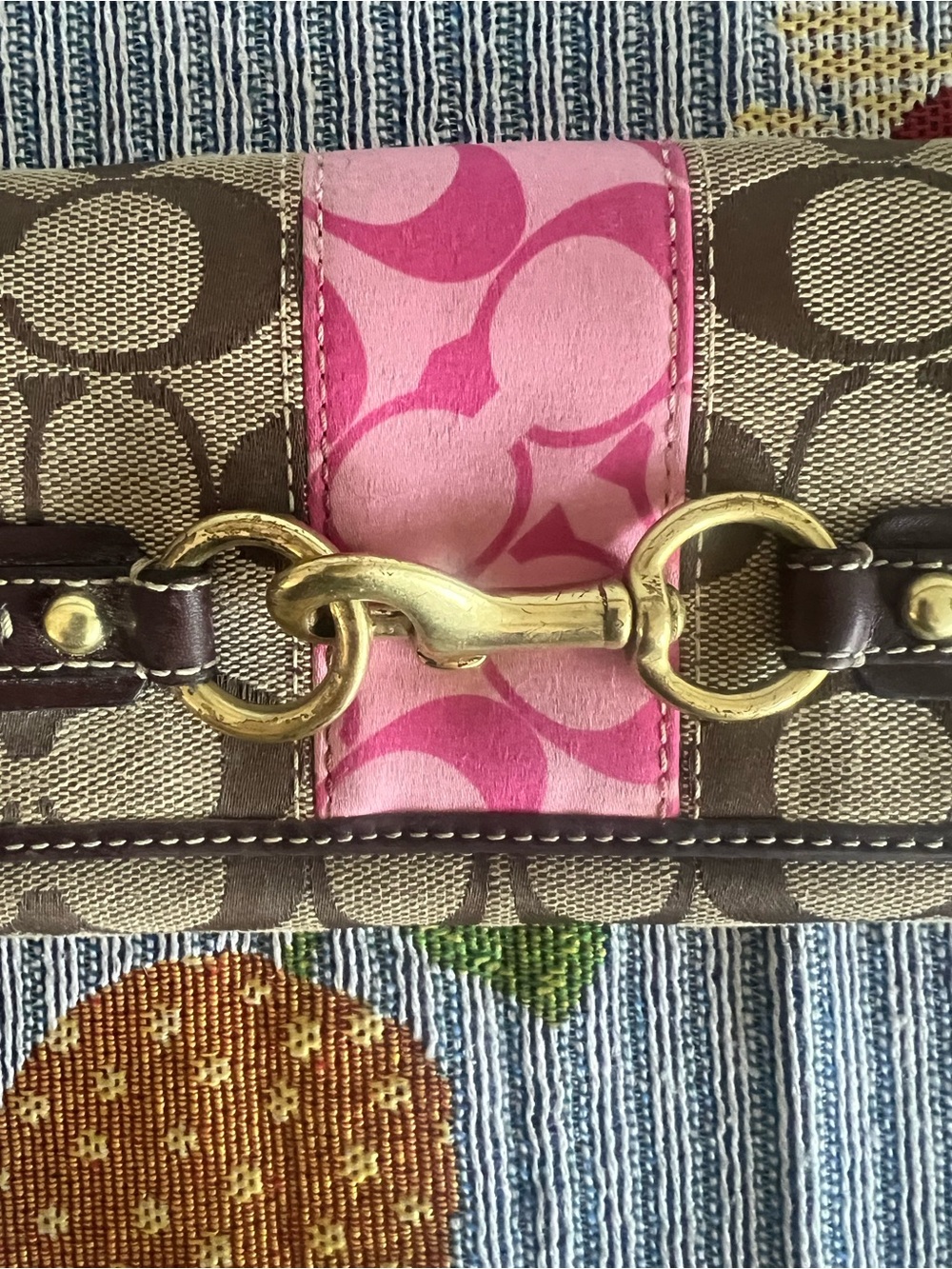 Coach Soho Signature Limited Edition Horse Bit Jacquard Long Wallet- Rare - Picture 2 of 8